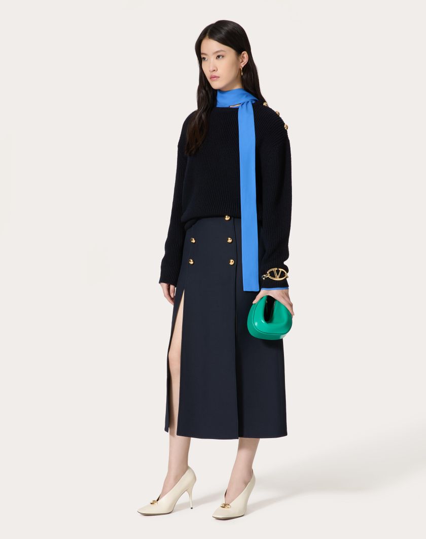 Valentino Handbags Maglia In Lana per Donna in Navy | Valentino IT Sconto