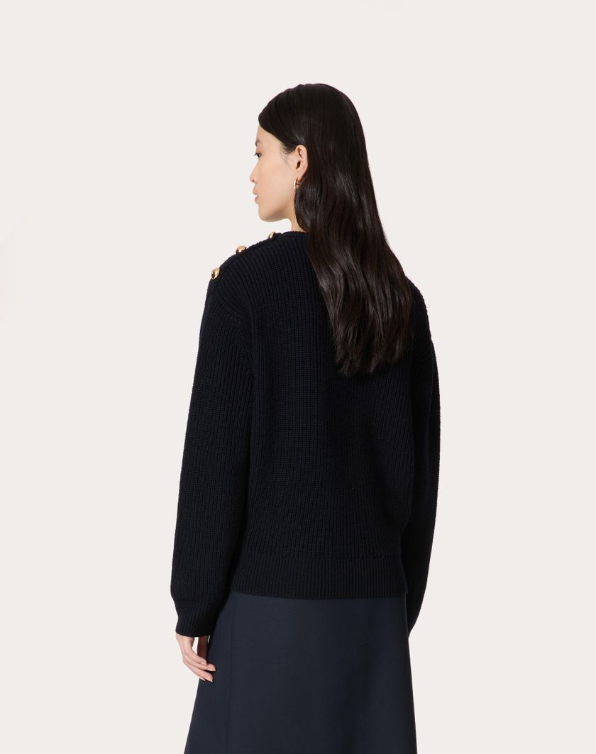 Valentino Handbags Maglia In Lana per Donna in Navy | Valentino IT Sconto