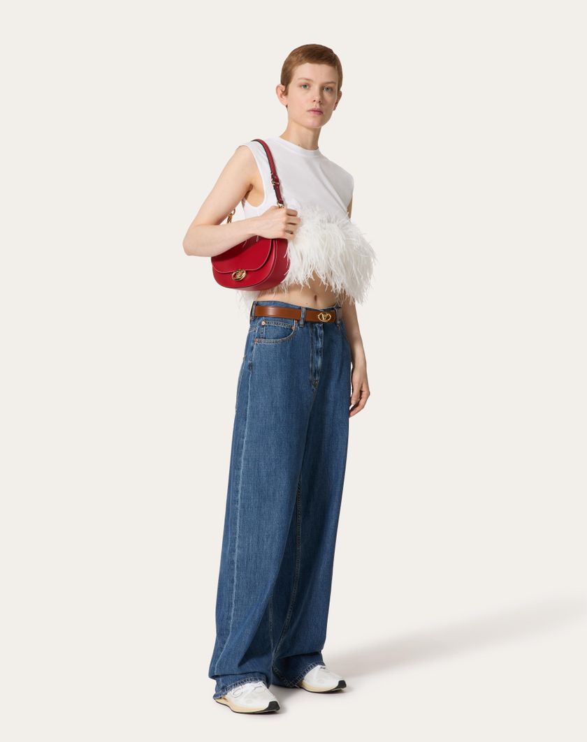 Valentino Handbags Pantaloni In Denim Blu Medio per Donna in Denim | Valentino IT Saldi