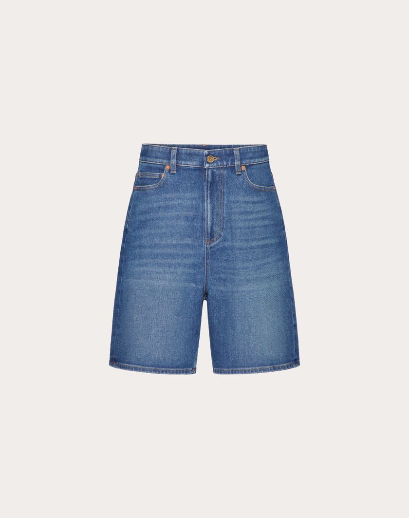 Valentino Handbags Bermuda In Denim per Donna in Denim | Valentino IT Negozio