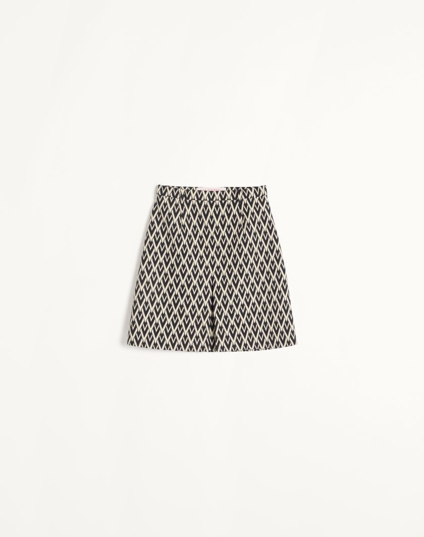 Valentino Handbags Gonna Pantalone In Jacquard Toute La V per Donna in Nero/crema | Valentino IT Prezzo di fabbrica