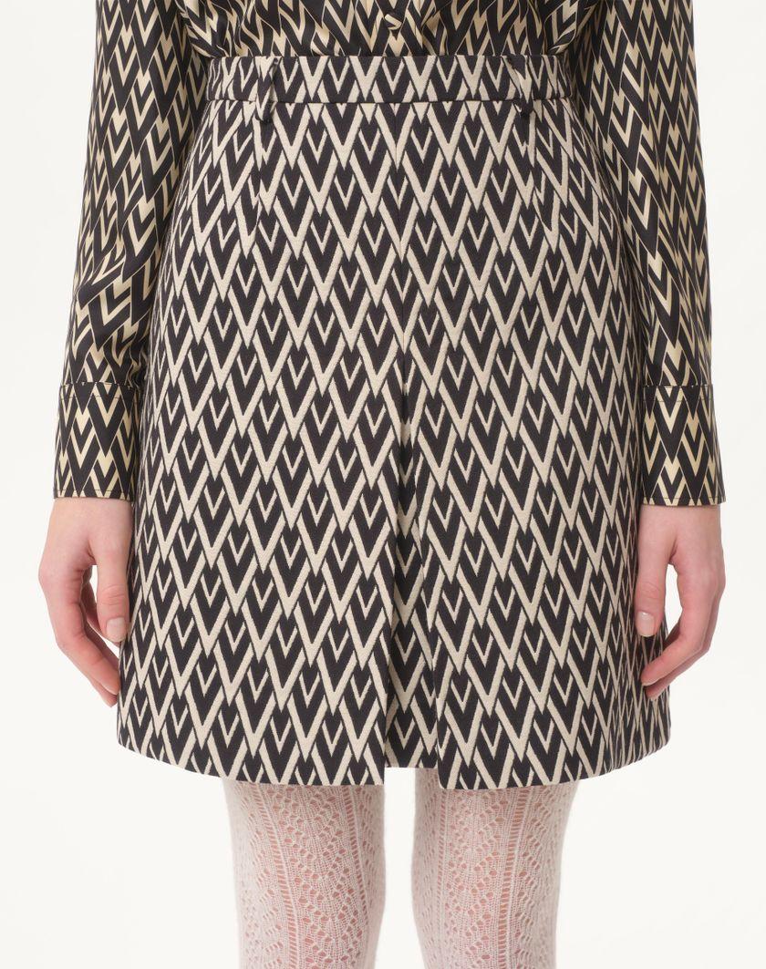 Valentino Handbags Gonna Pantalone In Jacquard Toute La V per Donna in Nero/crema | Valentino IT Prezzo di fabbrica