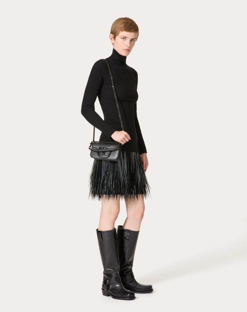 Valentino Handbags Gonna In Organza Ricamata per Donna in Nero | Valentino IT Offerta speciale