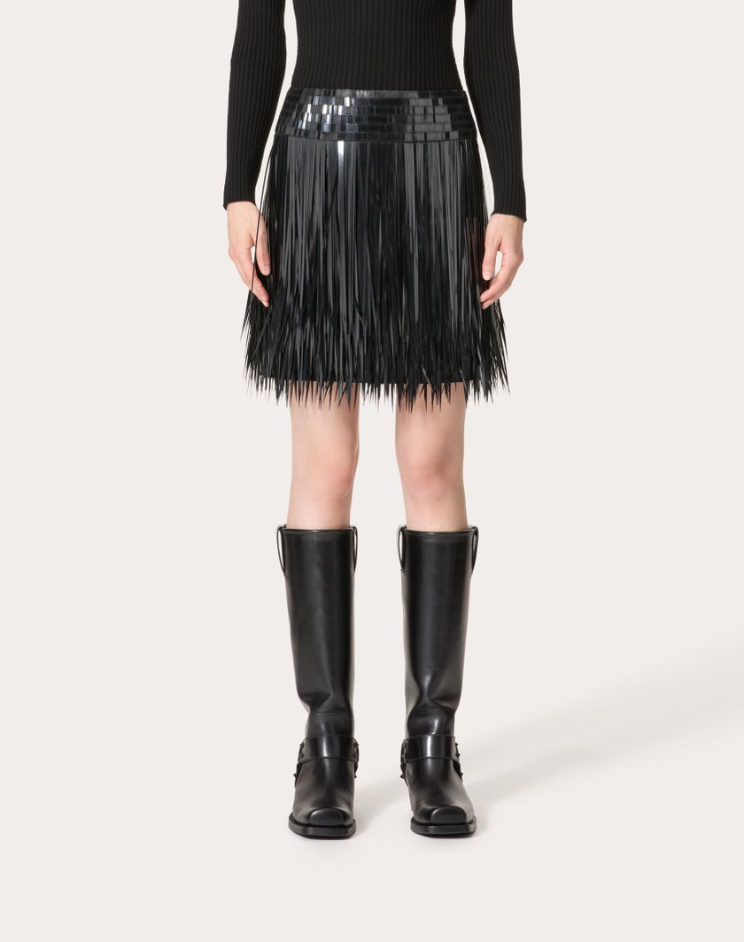 Valentino Handbags Gonna In Organza Ricamata per Donna in Nero | Valentino IT Offerta speciale