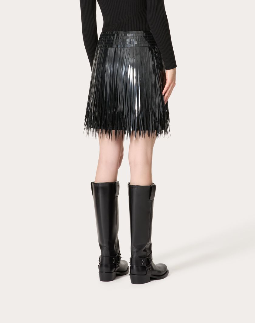 Valentino Handbags Gonna In Organza Ricamata per Donna in Nero | Valentino IT Offerta speciale
