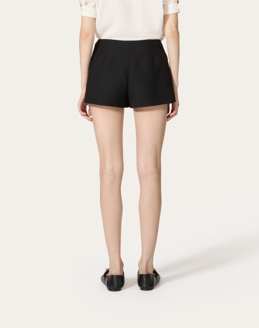Valentino Handbags Skort In Crepe Couture per Donna in Navy | Valentino IT Offerta Giorno del Papà
