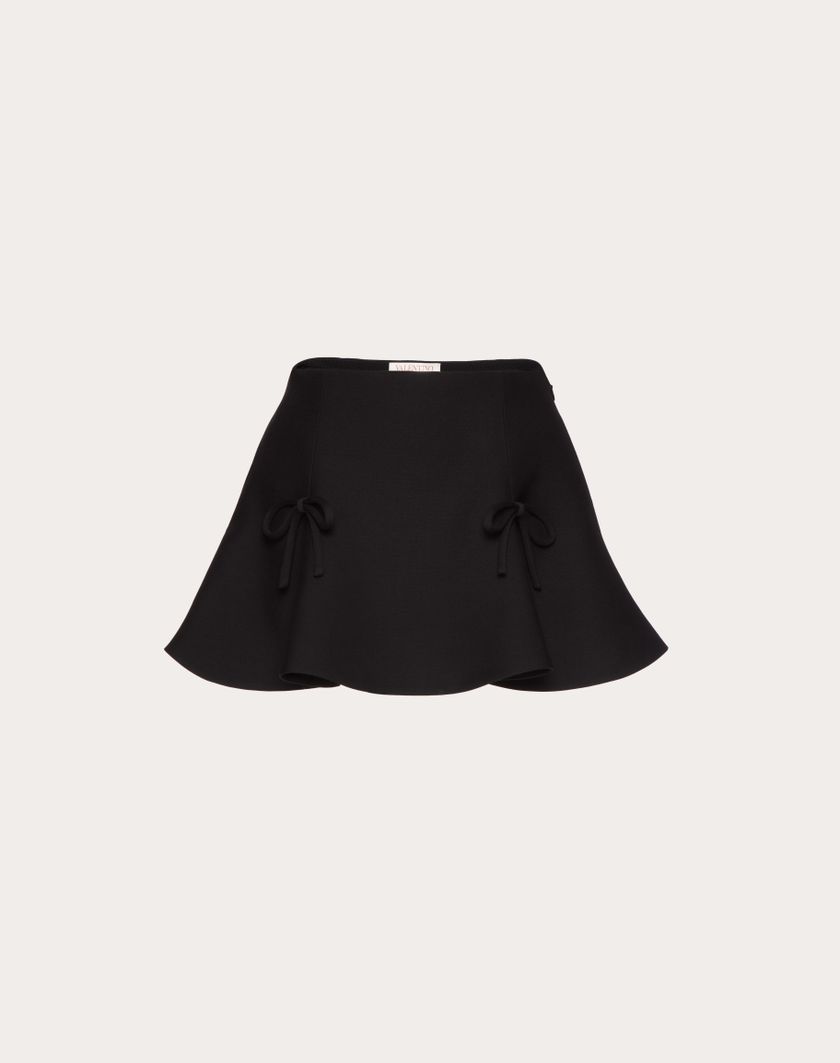 Valentino Handbags Minigonna In Crepe Couture per Donna in Nero | Valentino IT Offerta Anniversario