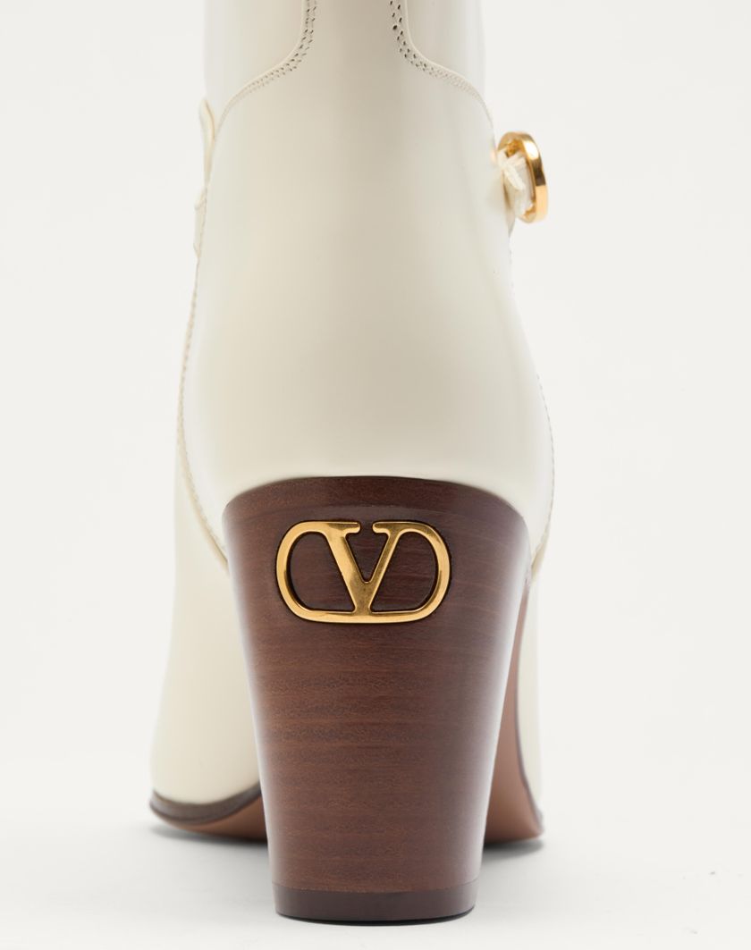 Valentino Handbags Stivale Pattie In Vitello 75mm per Donna in Avorio | Valentino IT Enormi risparmi