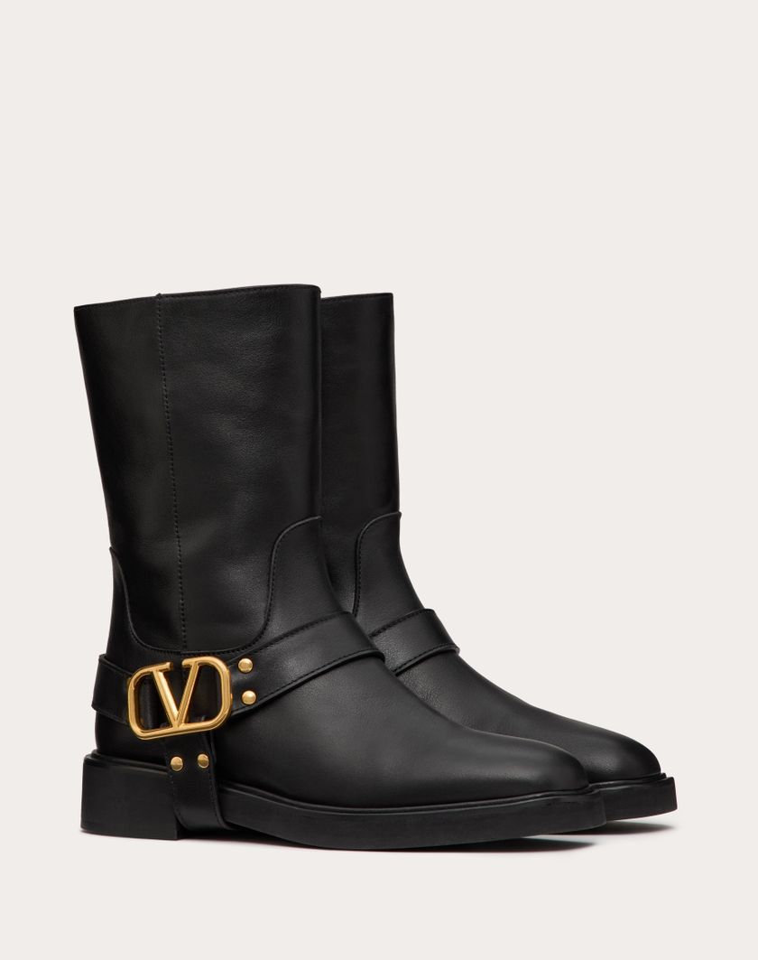 Valentino Handbags Stivaletto Vlogo Signature In Vitello 30mm per Donna in Nero | Valentino IT Super Saving Price