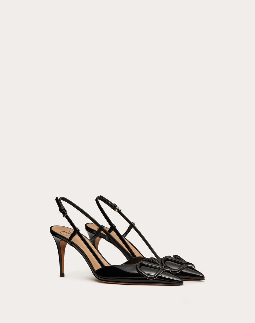 Valentino Handbags Décolleté Slingback Vlogo Signature In Vernice 80mm per Donna in Marrone | Valentino IT Latest stili