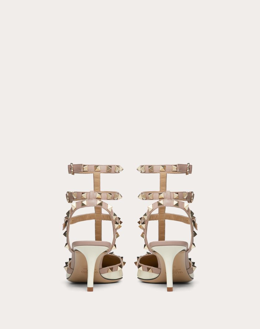 Valentino Handbags Décolleté Rockstud Con Cinturini 65mm per Donna in Poudre | Valentino IT Offerta speciale della fabbrica
