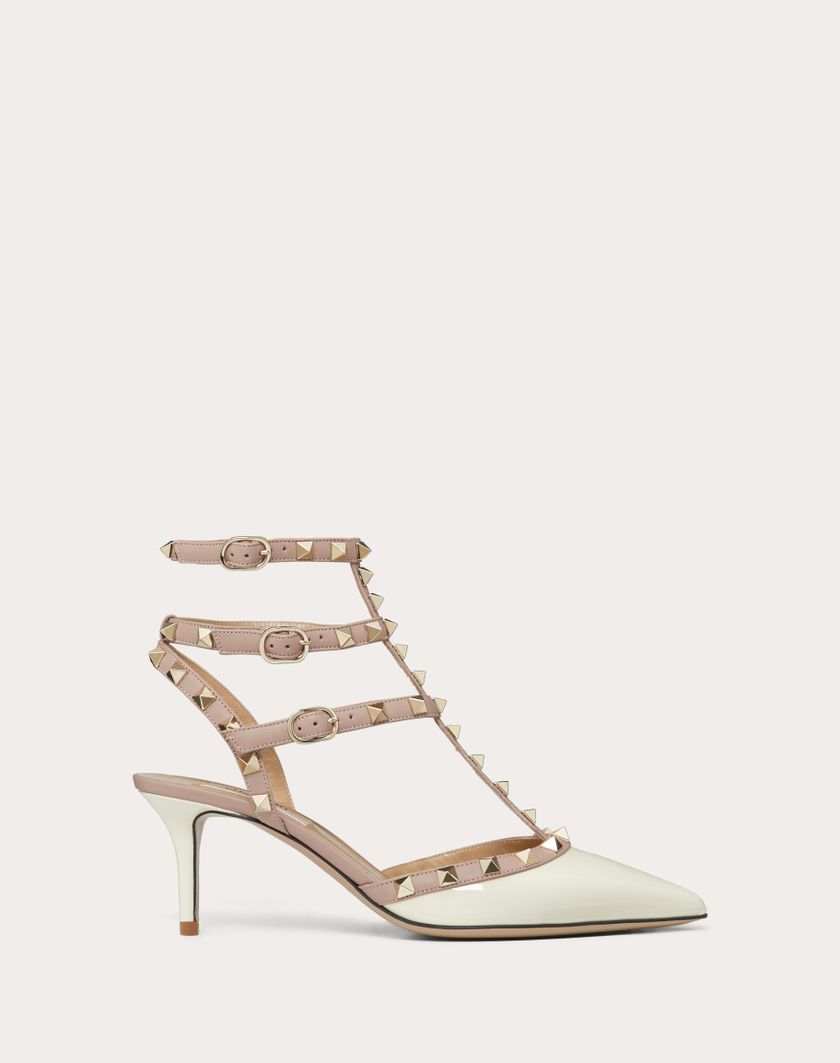 Valentino Handbags Décolleté Rockstud Con Cinturini 65mm per Donna in Poudre | Valentino IT Sostegno trimestrale