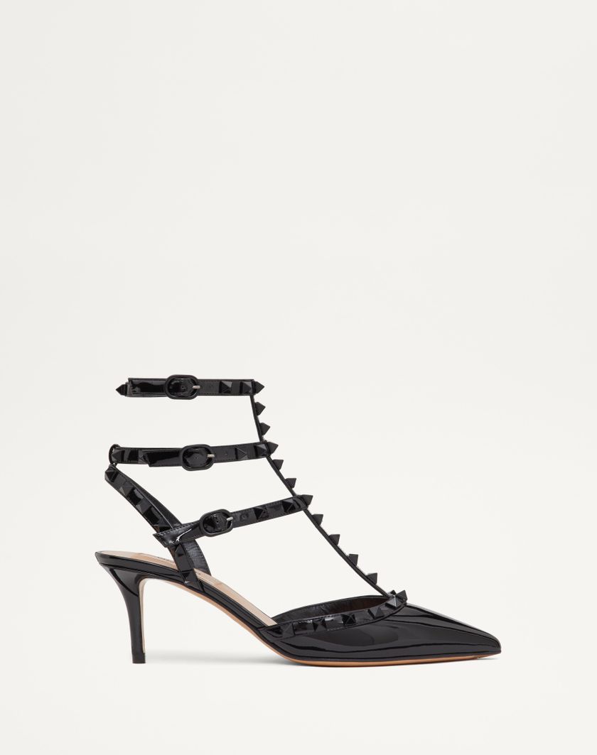 Valentino Handbags Décolleté Rockstud In Vernice Con Cinturini E Borchie In Tono 65mm per Donna in Nero | Valentino IT Fino al 55% di sconto