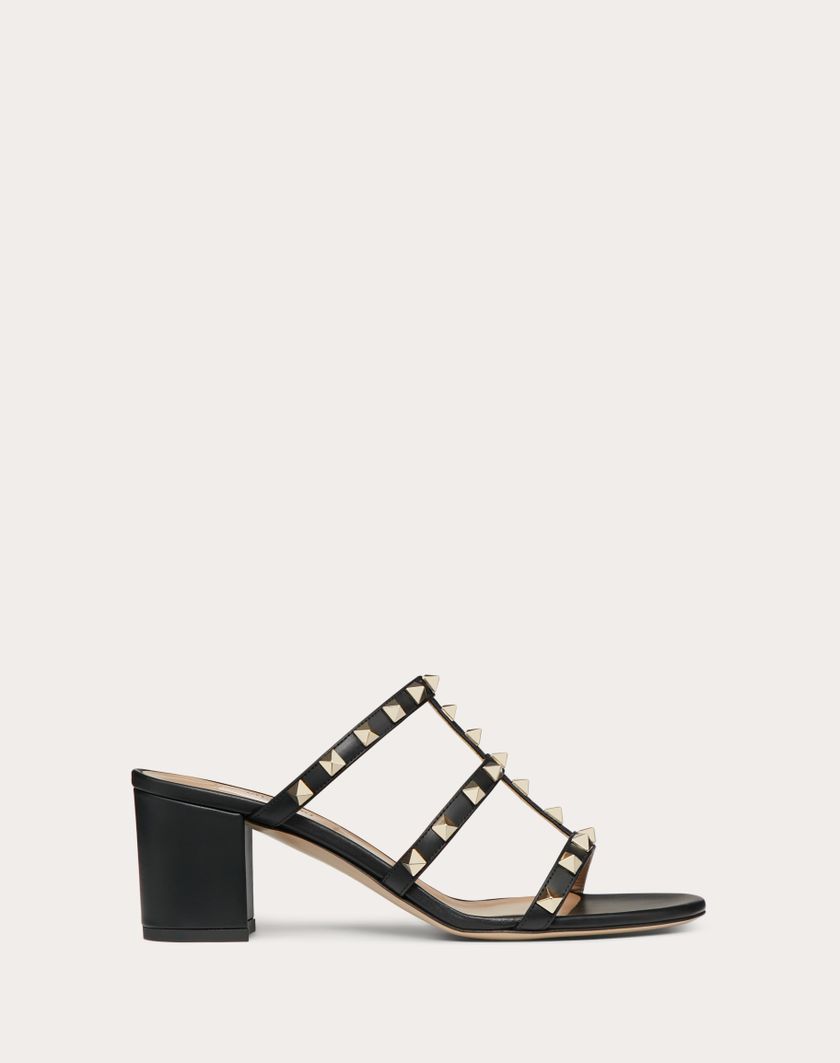 Valentino Handbags Sandalo Slider Rockstud In Vitello 60mm per Donna in Light Ivory | Valentino IT Esporta salva