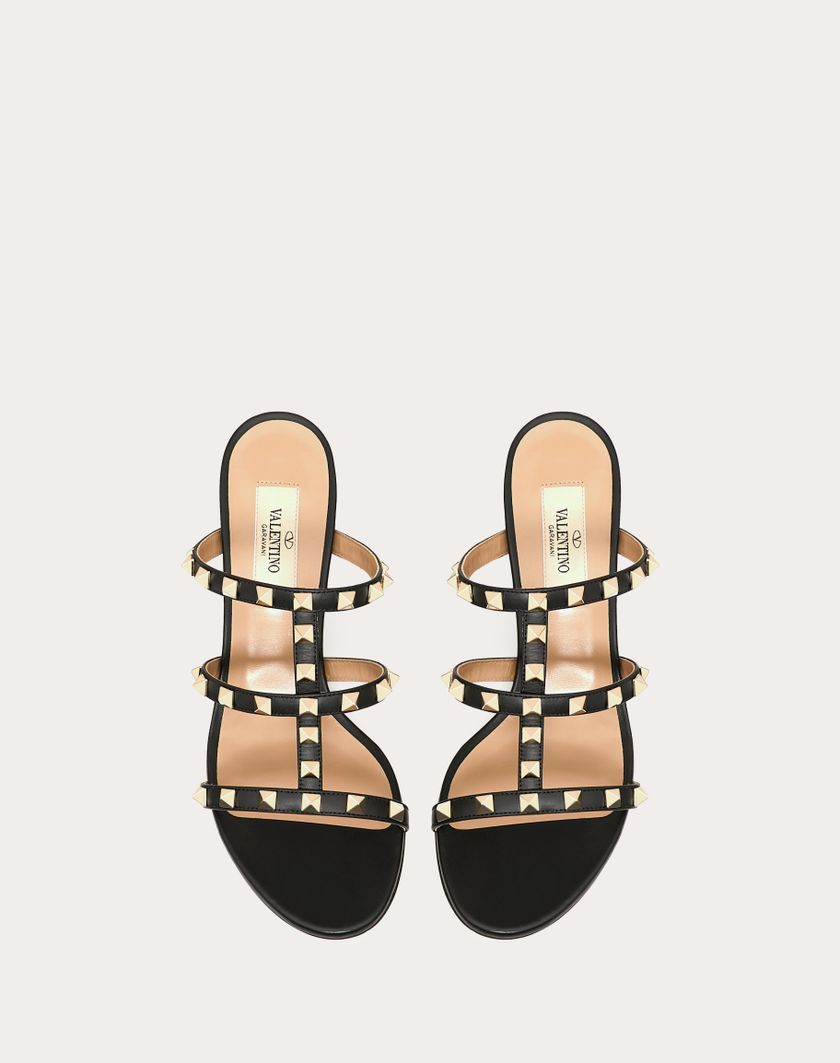 Valentino Handbags Sandalo Slider Rockstud In Vitello 60mm per Donna in Light Ivory | Valentino IT Esporta salva
