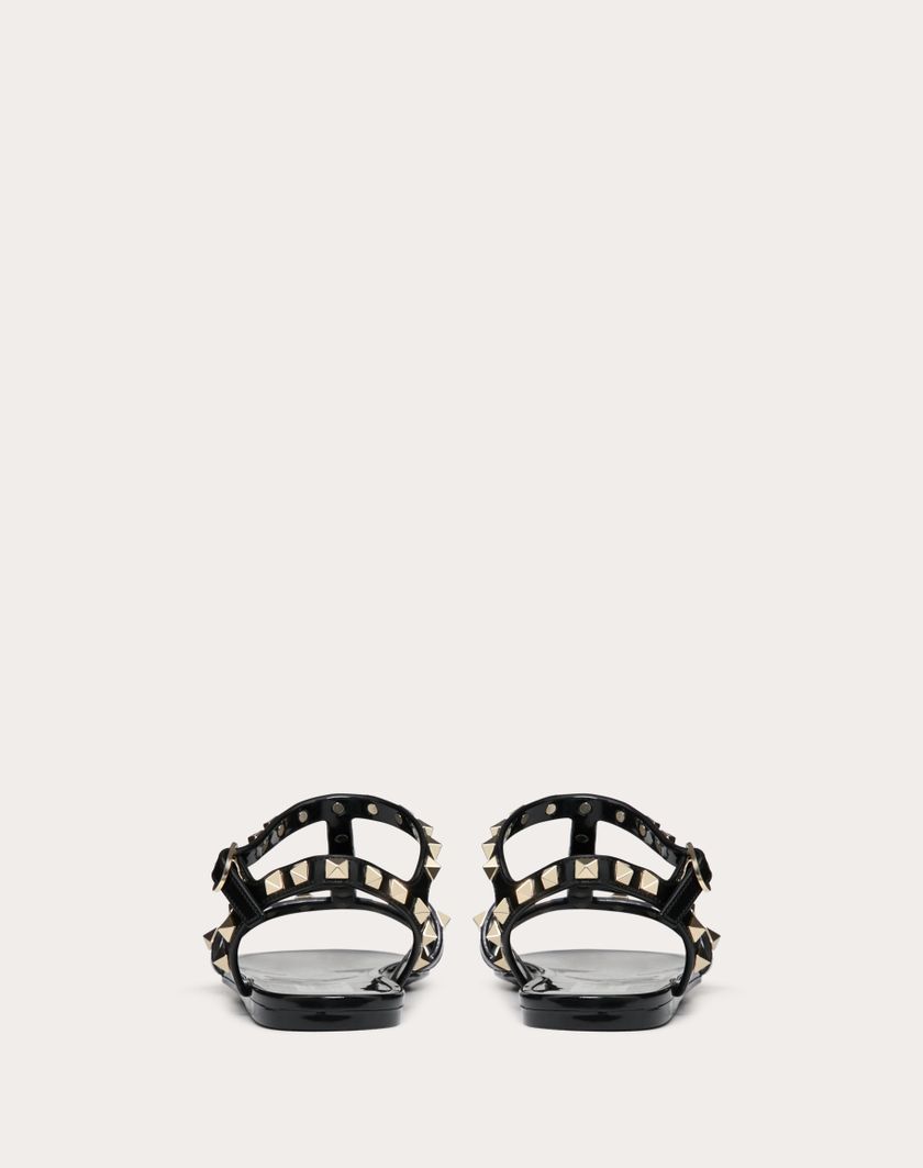 Valentino Handbags Sandalo Basso Rockstud In Gomma per Donna in Nero | Valentino IT Fino Al -60%
