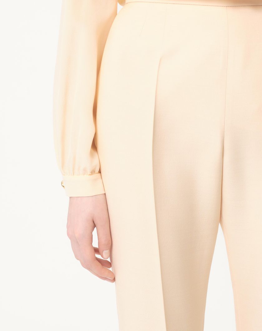 Valentino Handbags Pantalone In Crepe Couture per Donna in Avorio | Valentino IT Sconto