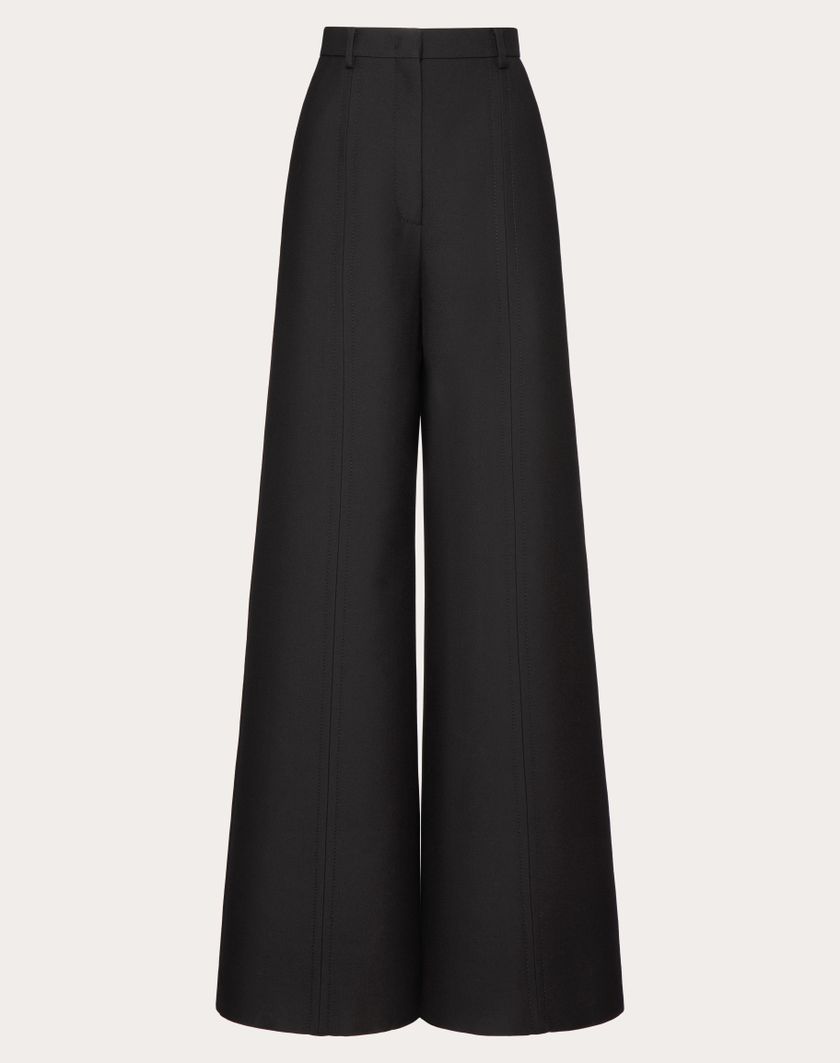 Valentino Handbags Pantalone In Double Compact Drill per Donna in Nero | Valentino IT Economico