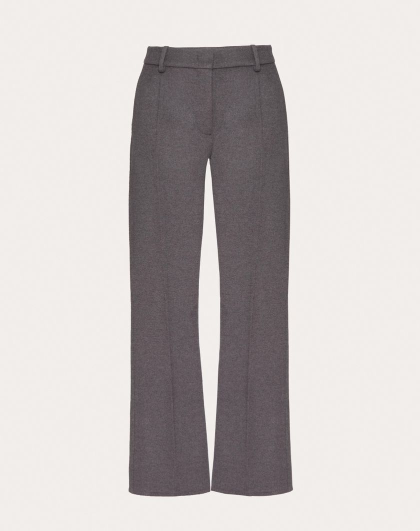 Valentino Handbags Pantaloni In Compact Drap per Donna in Grigio Scuro | Valentino IT Outlet