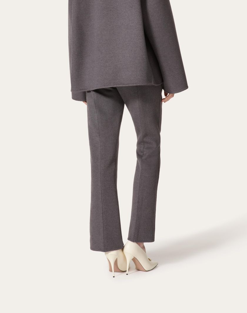 Valentino Handbags Pantaloni In Compact Drap per Donna in Grigio Scuro | Valentino IT Outlet
