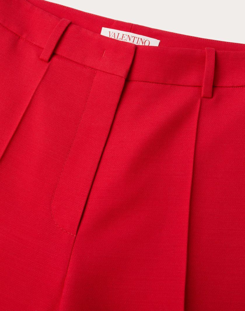 Valentino Handbags Pantaloni In Crepe Couture per Donna in Avorio | Valentino IT Offerte