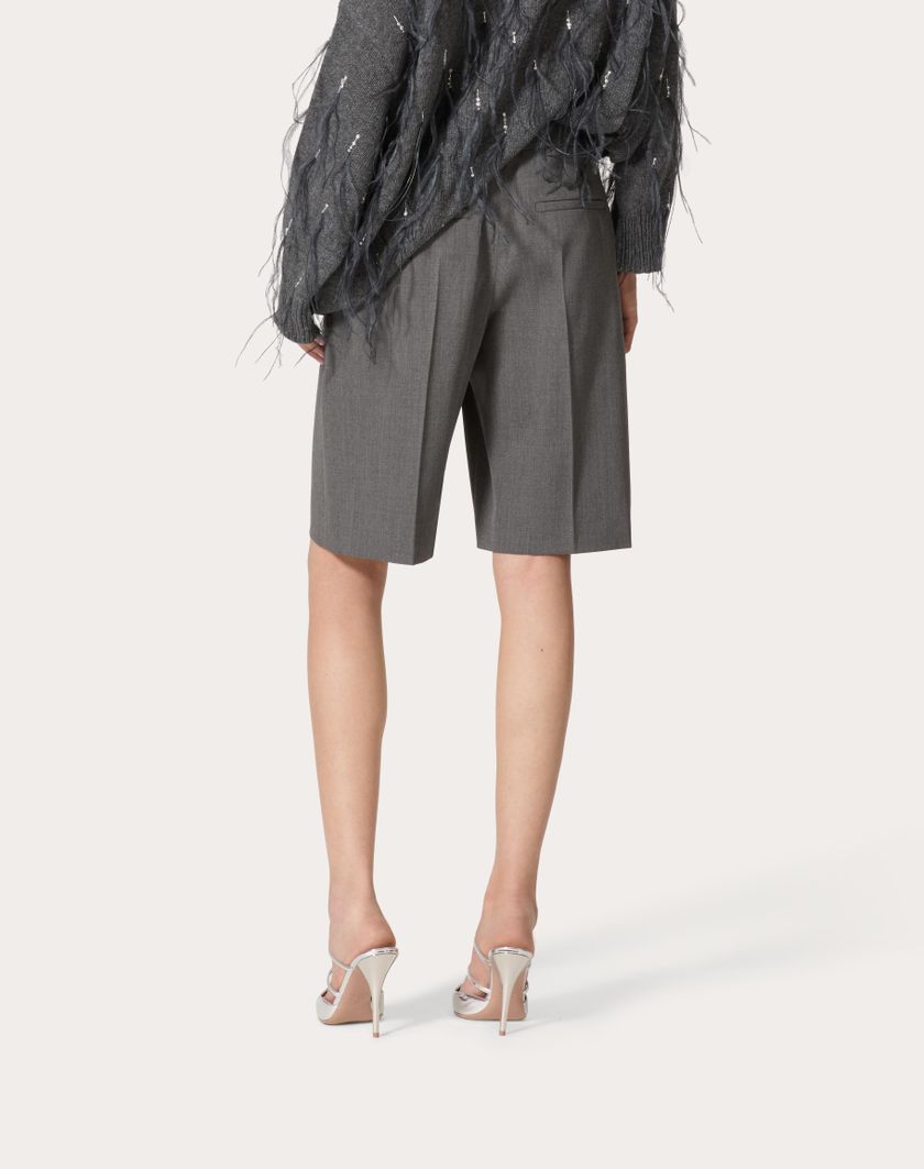 Valentino Handbags Bermuda In Active Gabardine per Donna in Grigio | Valentino IT Vendite Flash