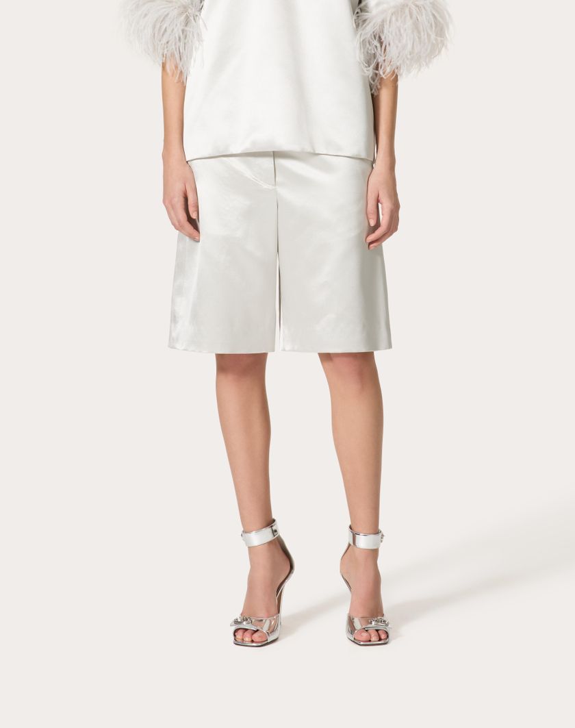 Valentino Handbags Bermuda In Satin De Soie per Donna in Smoky | Valentino IT In Saldo