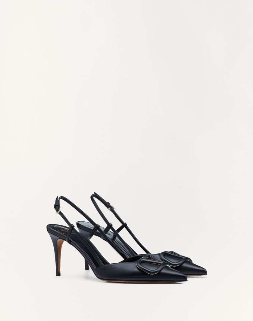 Valentino Handbags Décolleté Slingback Vlogo Signature In Vitello 80mm per Donna in Nero | Valentino IT Grande vendita