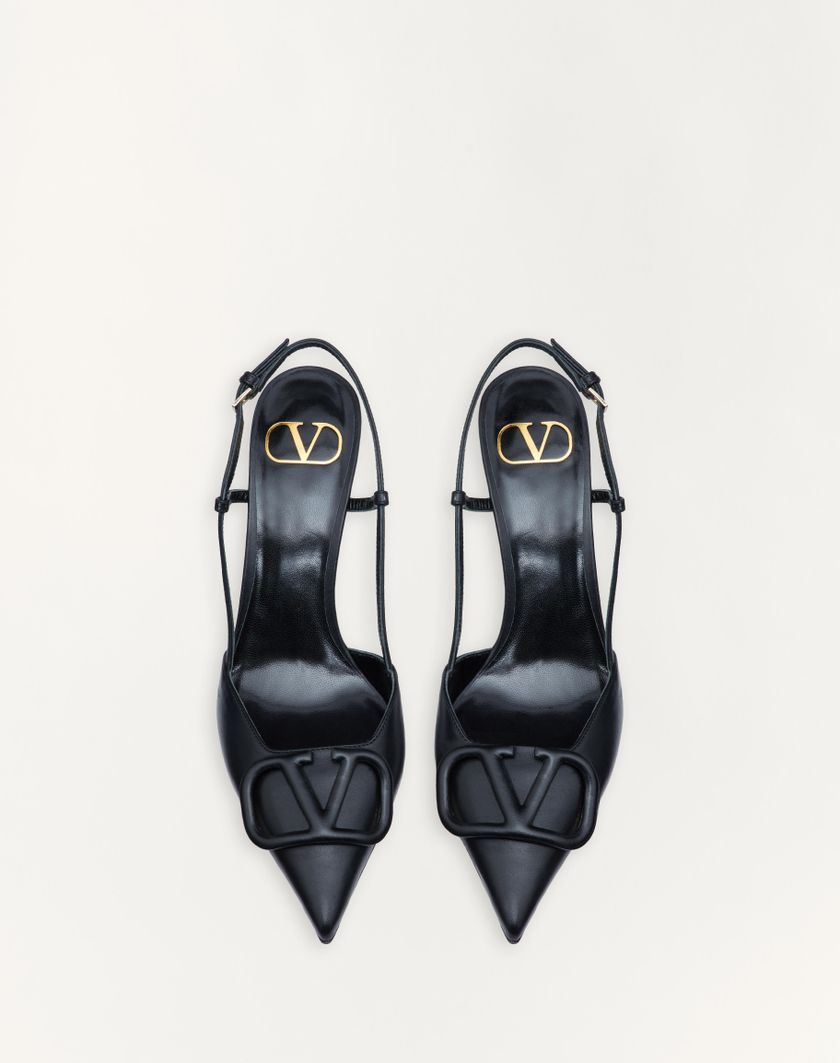 Valentino Handbags Décolleté Slingback Vlogo Signature In Vitello 80mm per Donna in Nero | Valentino IT Grande vendita