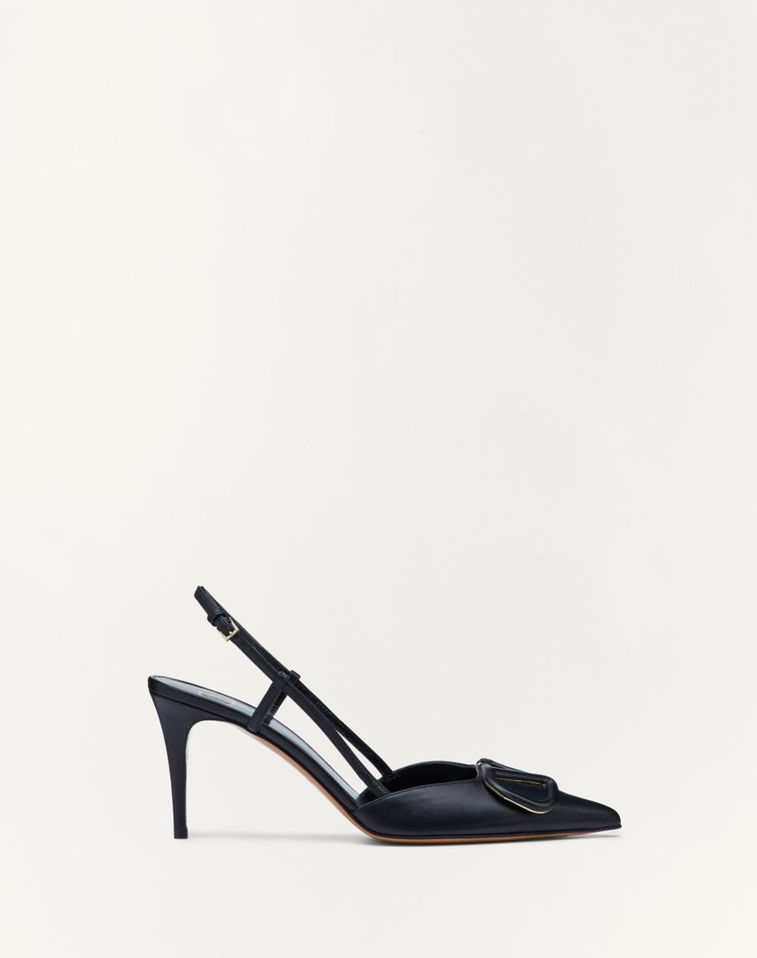 Valentino Handbags Décolleté Slingback Vlogo Signature In Vitello 80mm per Donna in Poudre | Valentino IT Flash Sale