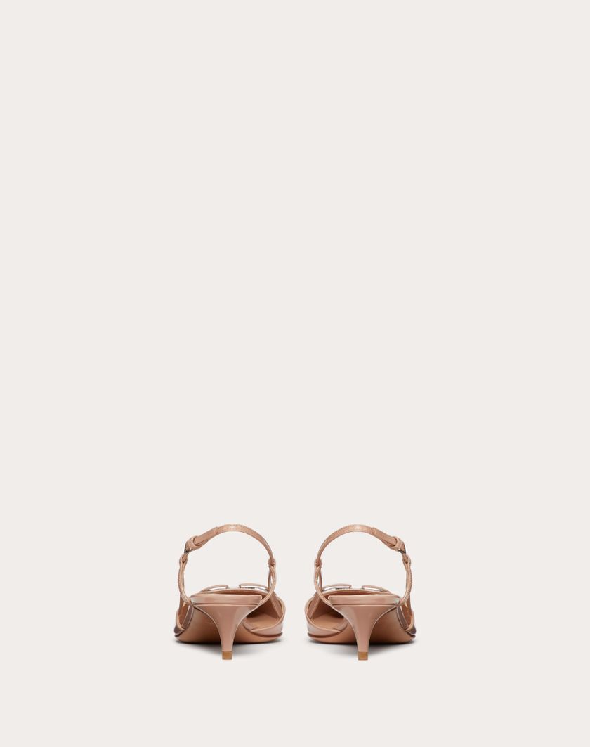 Valentino Handbags Décolleté Slingback Vlogo Signature In Vernice 40mm per Donna in Rose Cannelle | Valentino IT Fornitura limitata