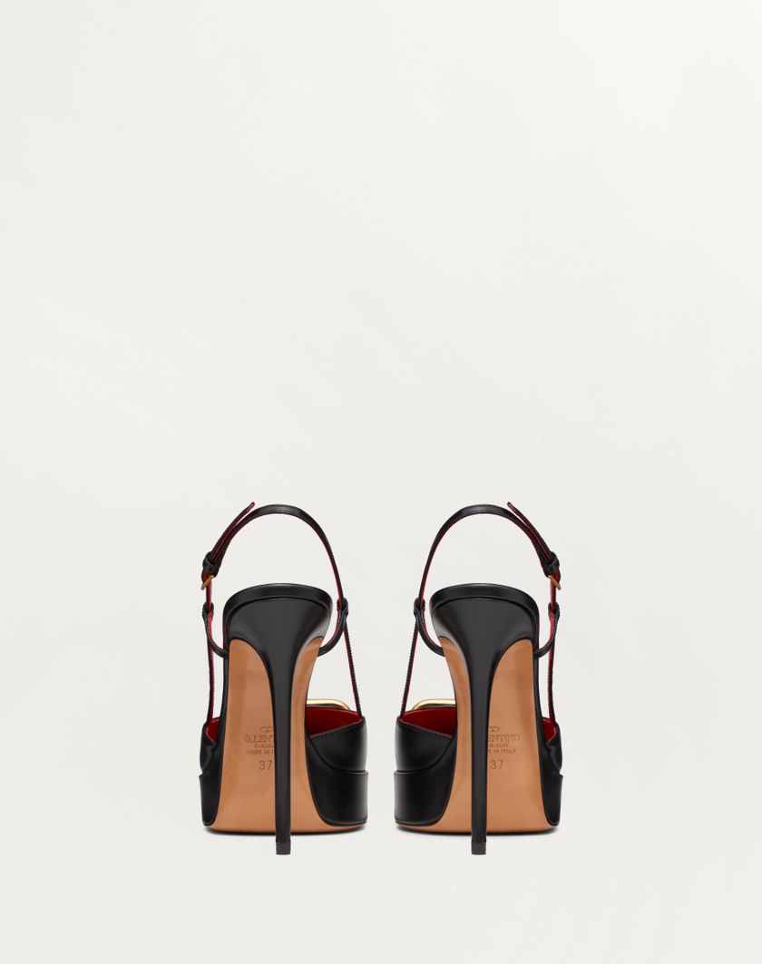 Valentino Handbags Décolleté Slingback Con Plateau Vlogo Signature In Vitello 120mm per Donna in Nero | Valentino IT Vendite stagionali