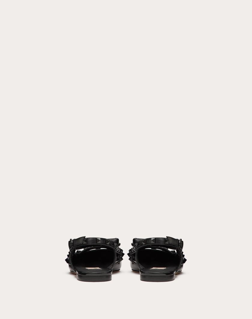 Valentino Handbags Ballerina Slingback Rockstud Bow In Vernice E Borchie In Tono per Donna in Nero | Valentino IT Offerta San Valentino