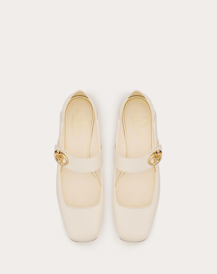 Valentino Handbags Ballerina Mary-jane Vlogo Locker In Vitello per Donna in Nero | Valentino IT Latest fashion