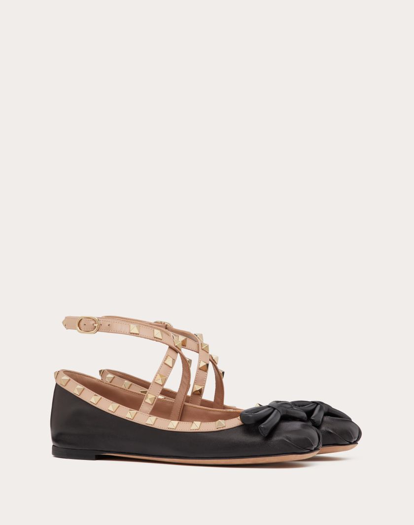 Valentino Handbags Ballerina Rockstud In Nappa per Donna in Nero | Valentino IT Offerte giornaliere