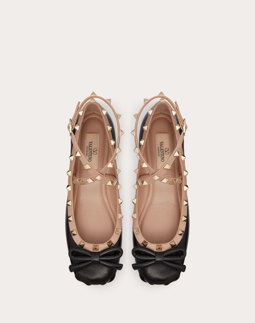 Valentino Handbags Ballerina Rockstud In Nappa per Donna in Nero | Valentino IT Offerte giornaliere