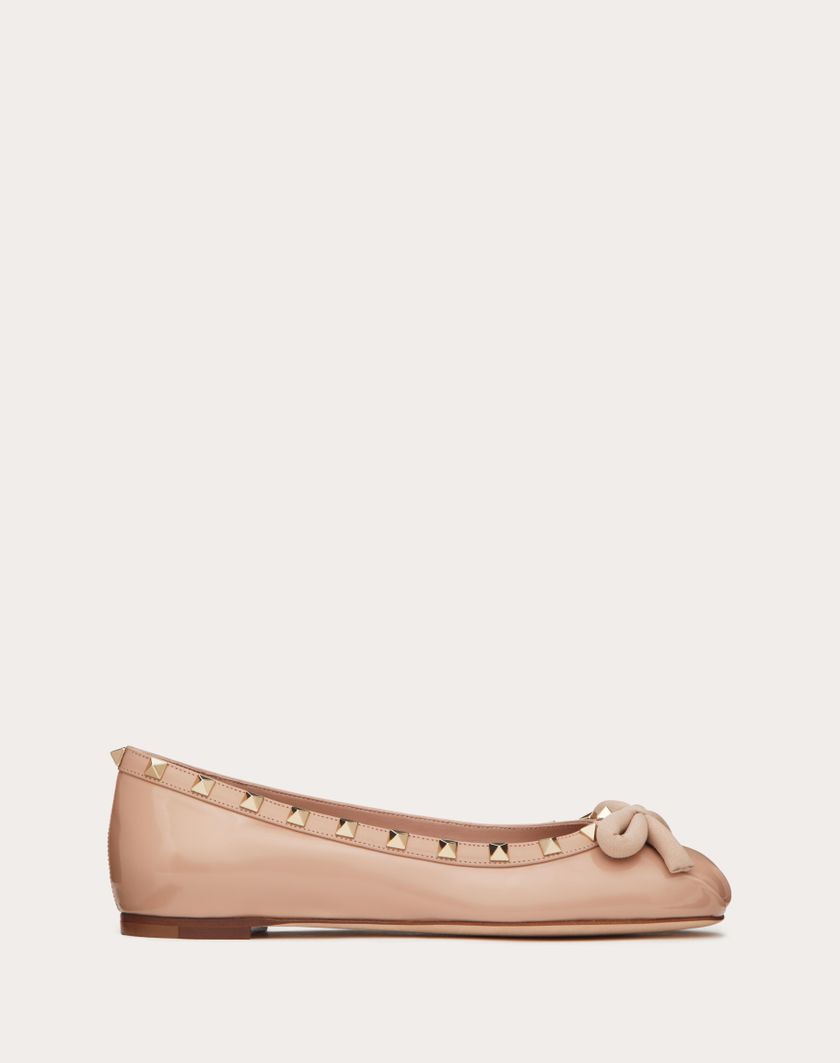 Valentino Handbags Ballerina Rockstud In Vernice per Donna in Nero | Valentino IT Ultimi tre giorni