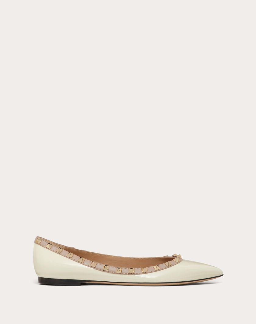 Valentino Handbags Ballerina Rockstud In Vernice per Donna in Poudre | Valentino IT Ultimi due giorni