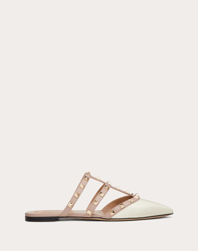 Valentino Handbags Mule Rockstud In Vernice per Donna in Poudre | Valentino IT Promozione temporanea