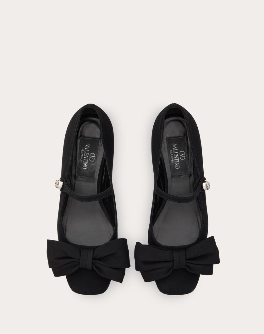 Valentino Handbags Ballerina Mary-jane Valentino Garavani Bowjane In Tessuto Crepe 20mm per Donna in Nero | Valentino IT Fino al 60% di sconto