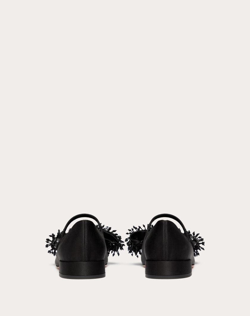 Valentino Handbags Ballerina Mary-jane Valentino Garavani Bowjane In Raso Con Ricamo A Frange 20mm per Donna in Nero | Valentino IT Fino al 65% di sconto