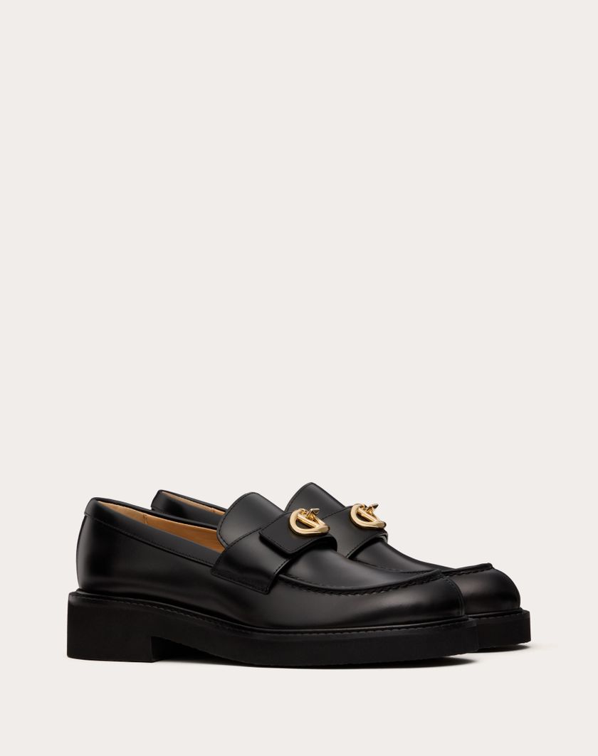 Valentino Handbags Mocassino Vlogo Locker In Vitello 40mm per Donna in Nero | Valentino IT Only for today