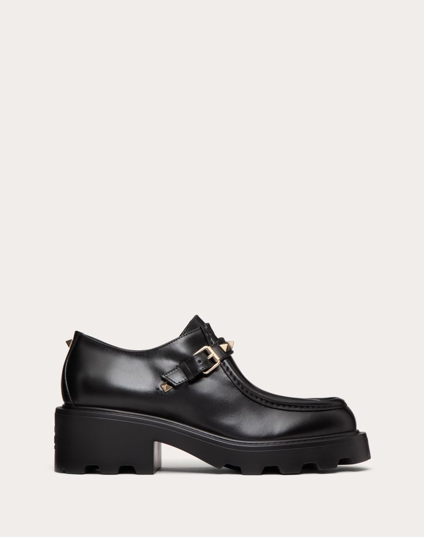Valentino Handbags Single Monk Strap Rockstud In Vitello 55mm per Donna in Nero | Valentino IT Offerta speciale della fabbrica