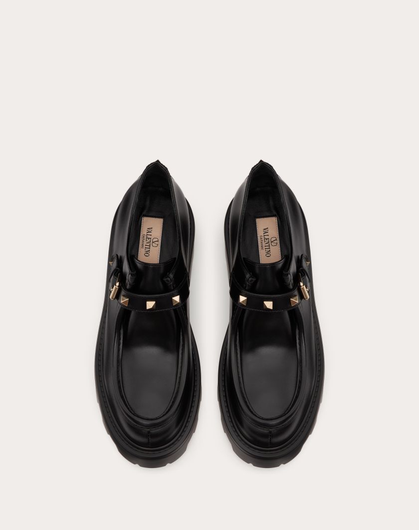 Valentino Handbags Single Monk Strap Rockstud In Vitello 55mm per Donna in Nero | Valentino IT Offerta speciale della fabbrica