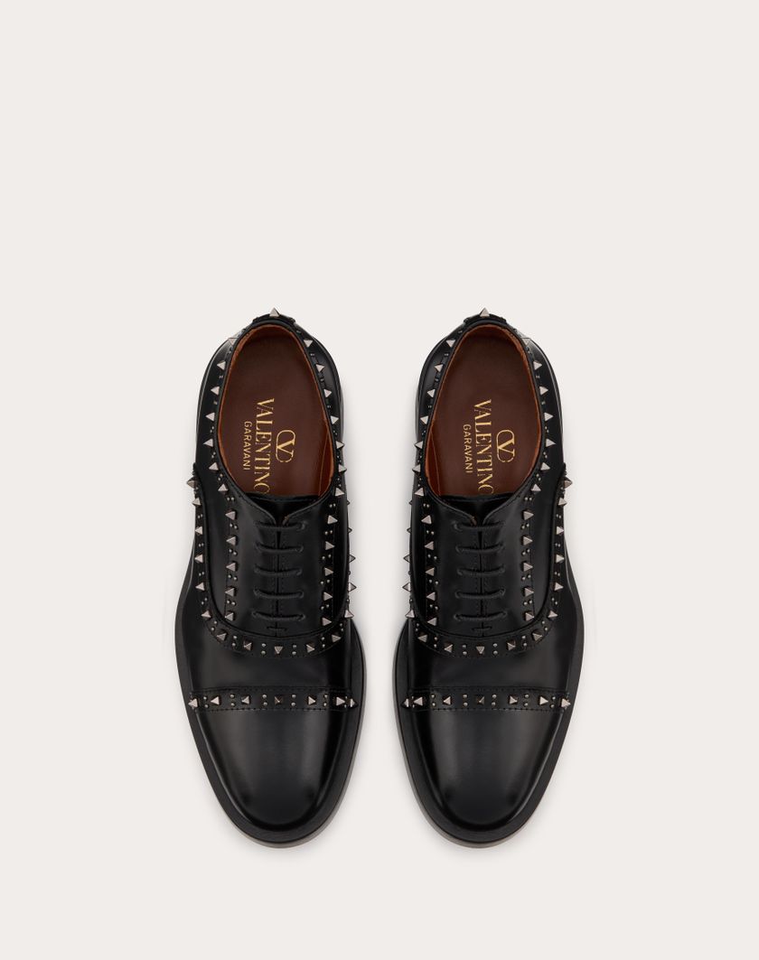 Valentino Handbags Scarpa Stringata Oxford Valentino Garavani Gentleglam In Vitello per Donna in Nero | Valentino IT Solo un giorno rimasto