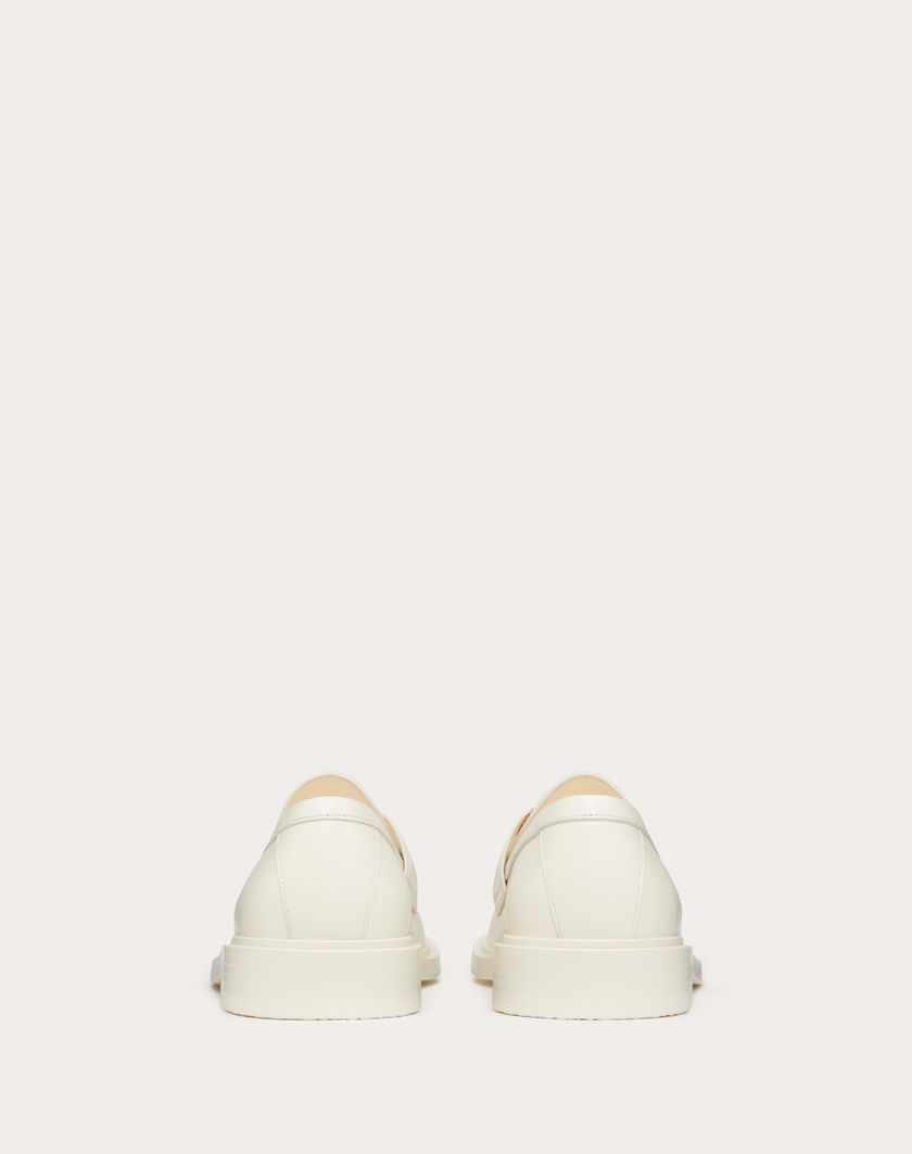Valentino Handbags Mocassino Vlogo Signature In Vitello per Donna in Avorio | Valentino IT Super sconto