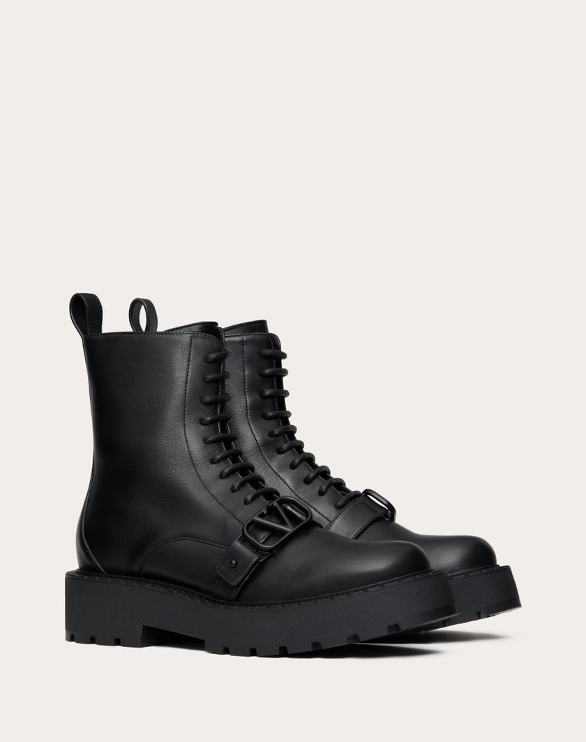 Valentino Handbags Combat Boot Vlogo Signature In Vitello 45mm per Donna in Nero | Valentino IT Enormi sconti