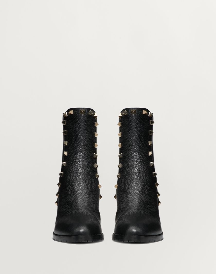 Valentino Handbags Stivaletto Rockstud In Vitello Granato 80mm per Donna in Nero | Valentino IT 2025