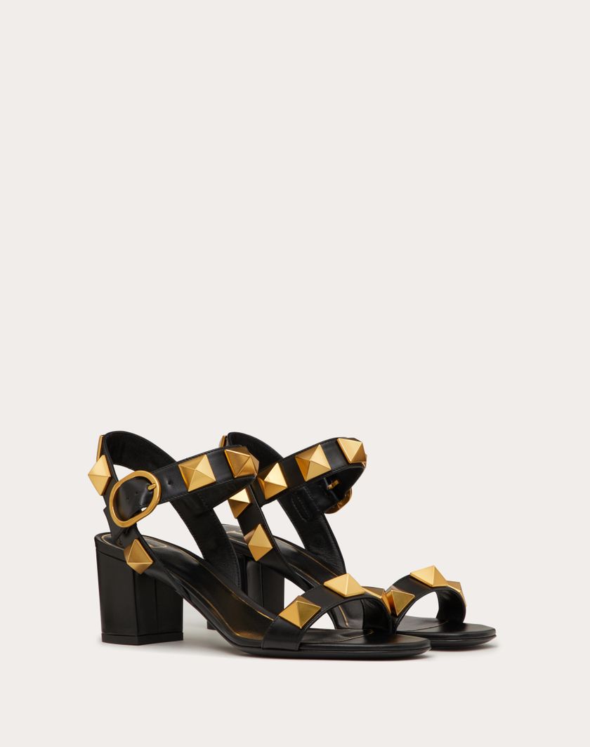 Valentino Handbags Sandalo Roman Stud In Vitello 60mm per Donna in Nero | Valentino IT Offerta