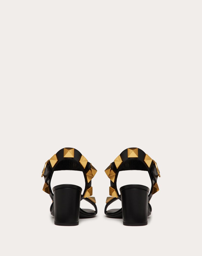 Valentino Handbags Sandalo Roman Stud In Vitello 60mm per Donna in Nero | Valentino IT Offerta